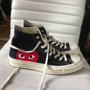 Comme des garçons x converse black size 10